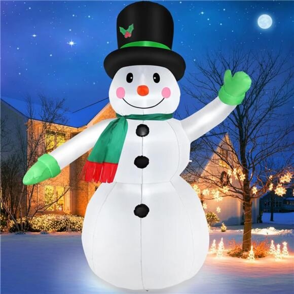 7 FT Christmas Inflatables Snowman Outdoor Yard Decorations, Christmas Blow up - Picture 8 of 14